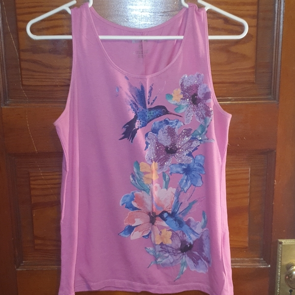 Hummingbird Flower Tank Top - Picture 1 of 2